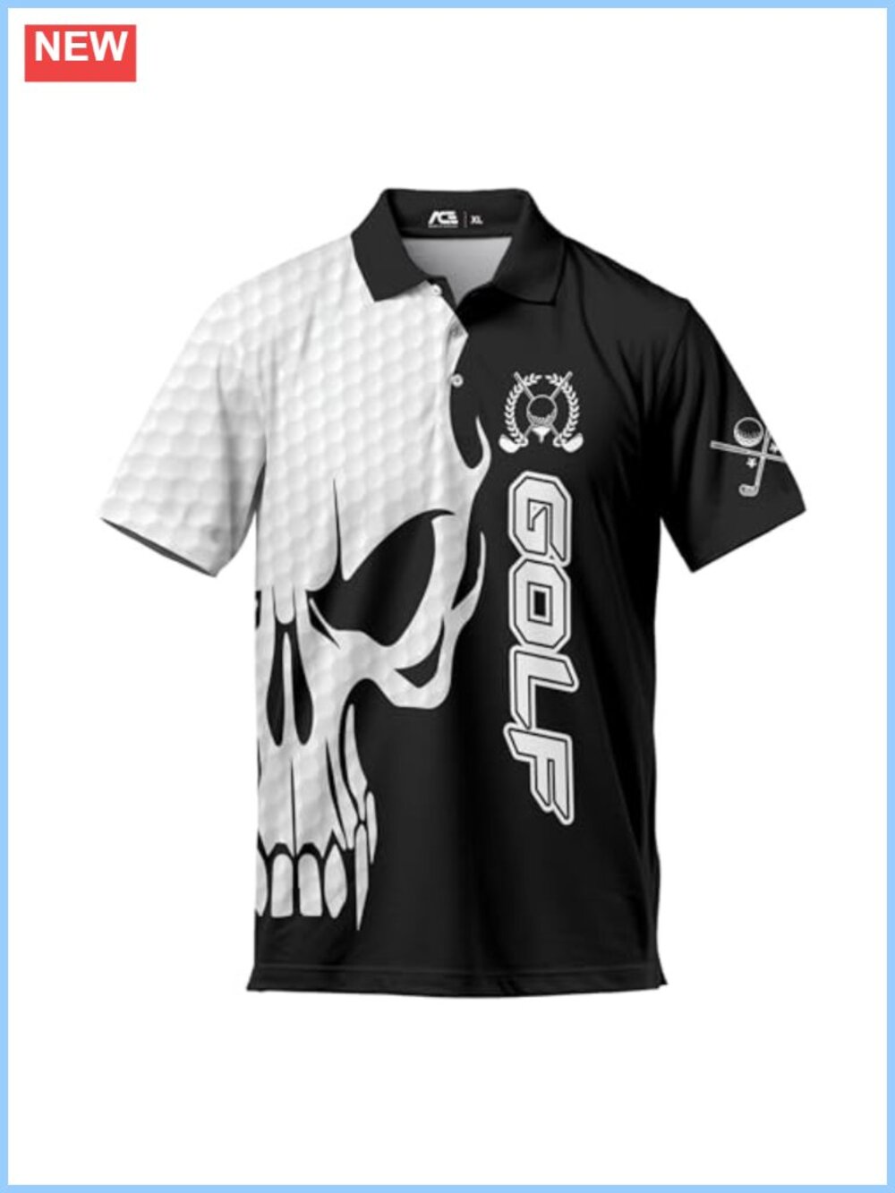 Funny Hawaiian Golf Polo Shirt Men's Short Sleeve Quick Dry Stretch